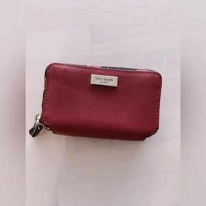 Kate Spade Laurel Way Rosie Double Zip Around Valentine Red Wallet